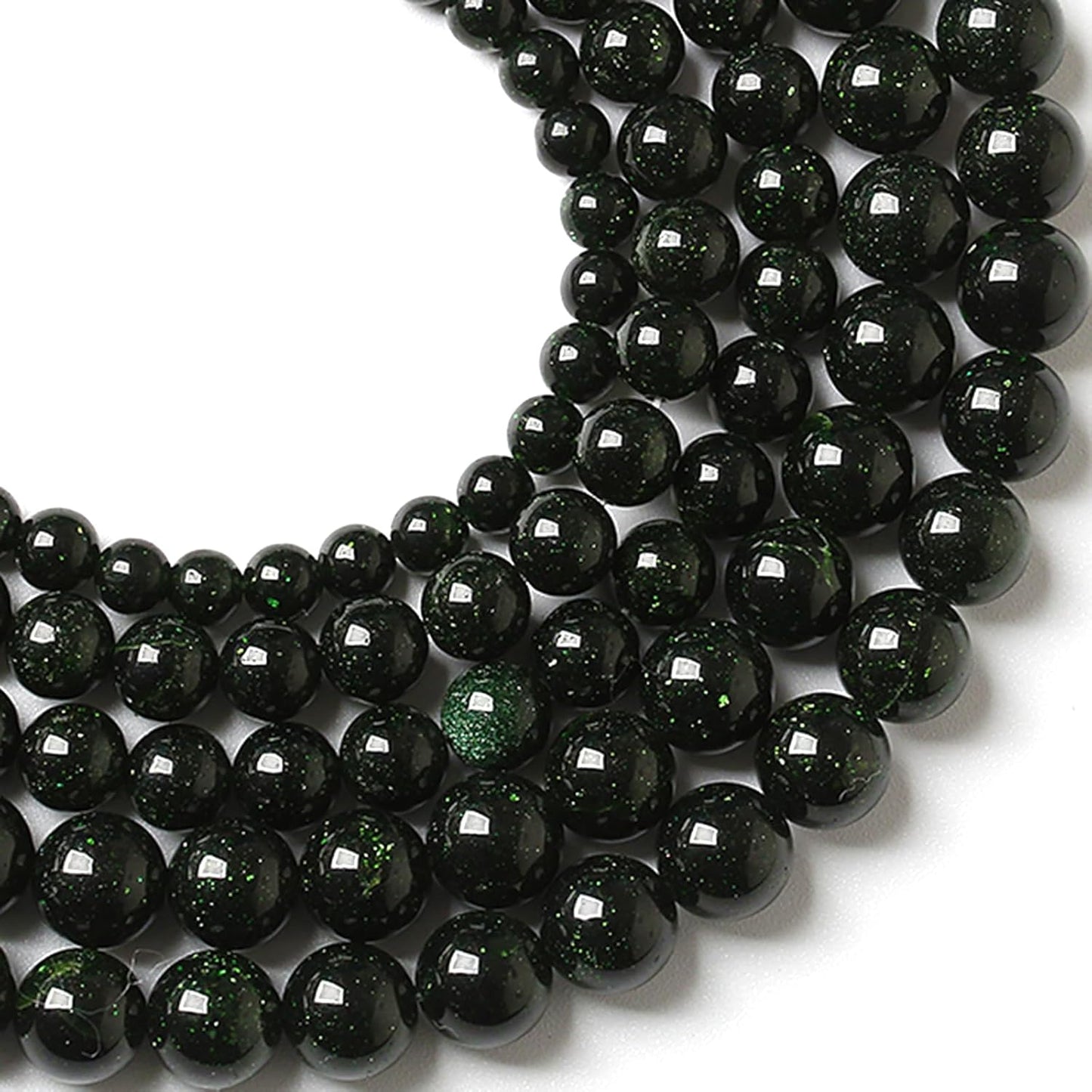 12MM 32pcs Natural Green Sandstone Energy Healing Beads Round Loose Beads for Jewelry Making Bracelet 1 Strands 15"
