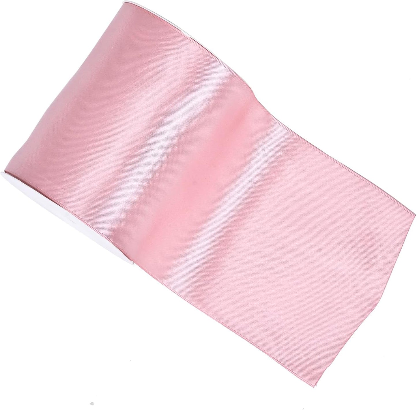 YAMA Rose Gold Double Faced Satin Ribbon, 4 Inch 5 Yards, Dusty Pink Ribbon Great for Crafts Bows Flower Bouquet Wedding Home Decor Gift Wrapping