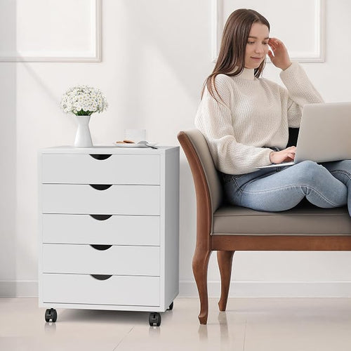 5 Drawer Chest, Storage Cabinet Dressers by SimpleDeluxe