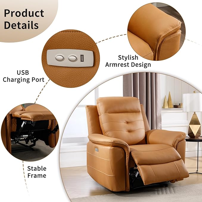 ANJ 2-Piece Faux Leather Power Recliner Sofa Set - Image 4