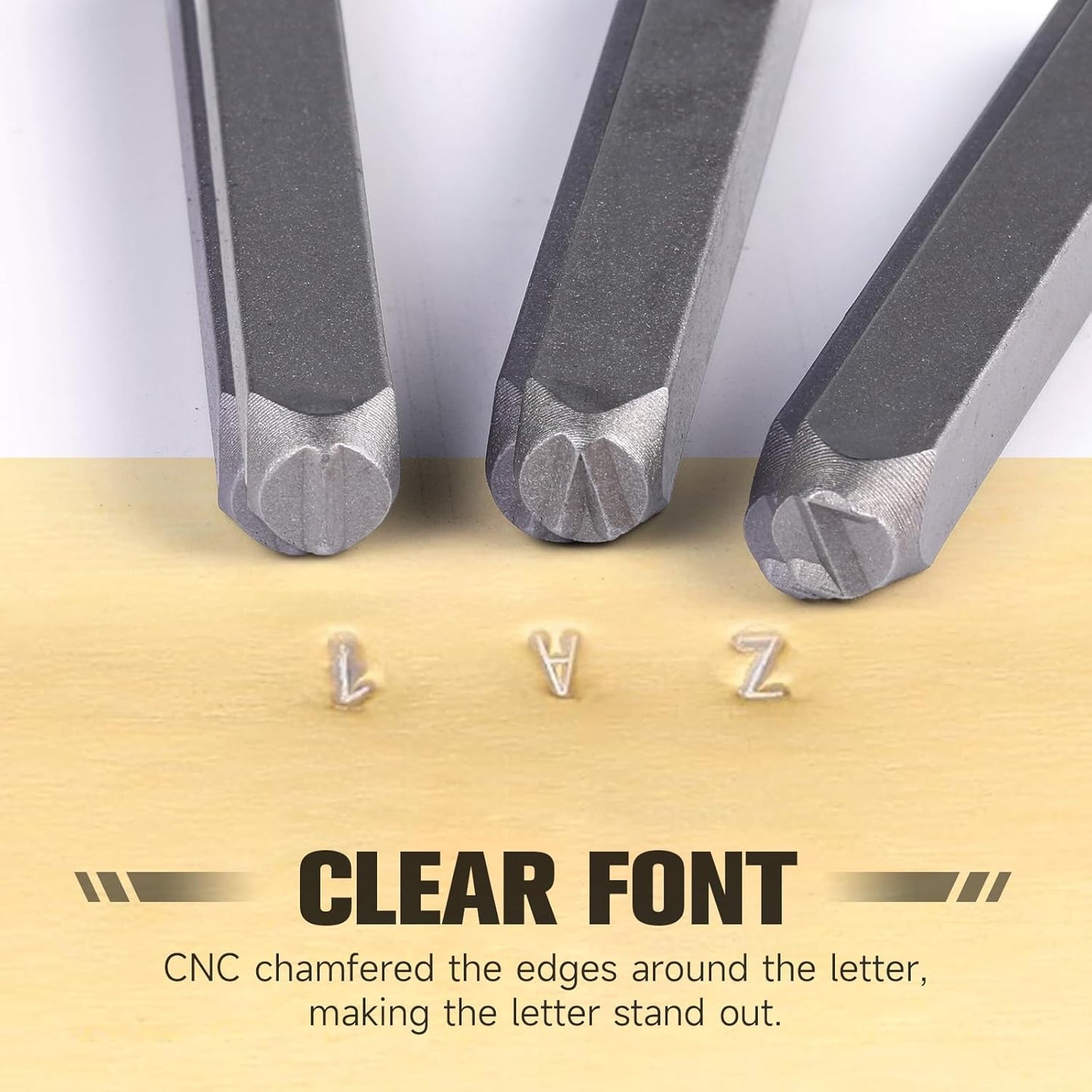 YKLP 37 Pcs Number and Letter Stamp Set,1/4” (6mm) (A-Z & 0-9 + Heart) Metal Letter Stamps DIY Arts & Crafts Leather Stamps, Leather, Wood for Jewelry Stamping kit