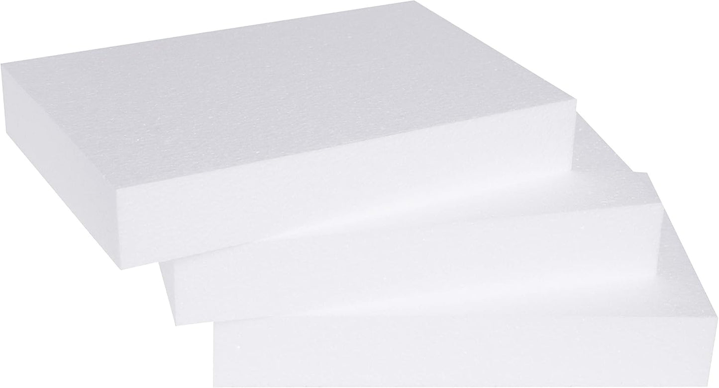 Silverlake 8x12x2 Craft Foam for Styrofoam Block Projects (3-Pack)