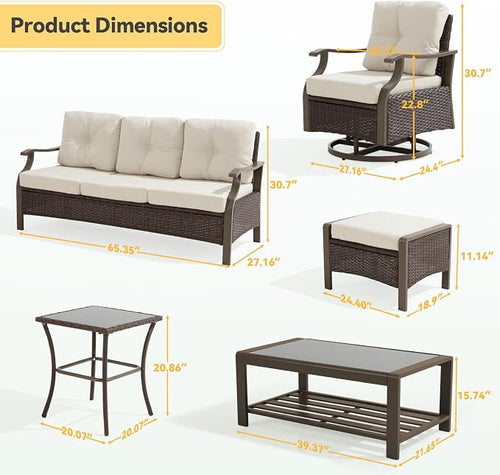 7 Pieces Outdoor Conversation Sets - Image 2
