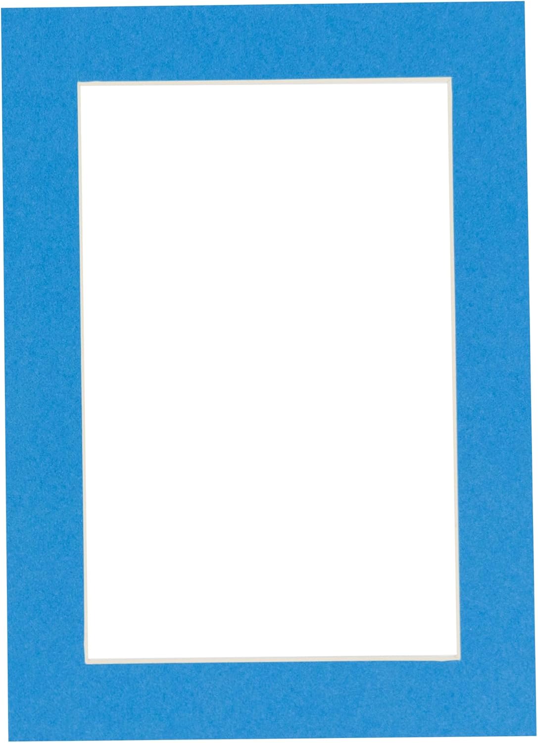 8x10 Mat Bevel Cut for 5x8 Photos - Acid Free Bay Blue Precut Matboard With Backing Board and Crystal Clear, Self Seal Photo Mat Bag - For Pictures, Photos, Framing - 4-ply Thickness