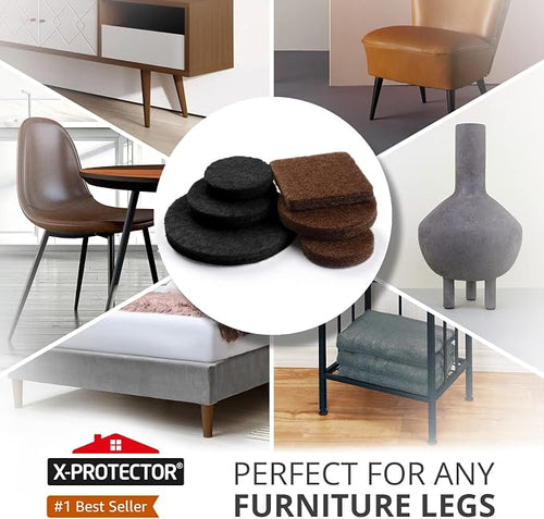 235 pcs Felt Furniture Pads Brown & Black X-Protector! Huge Quantity of - Image 2