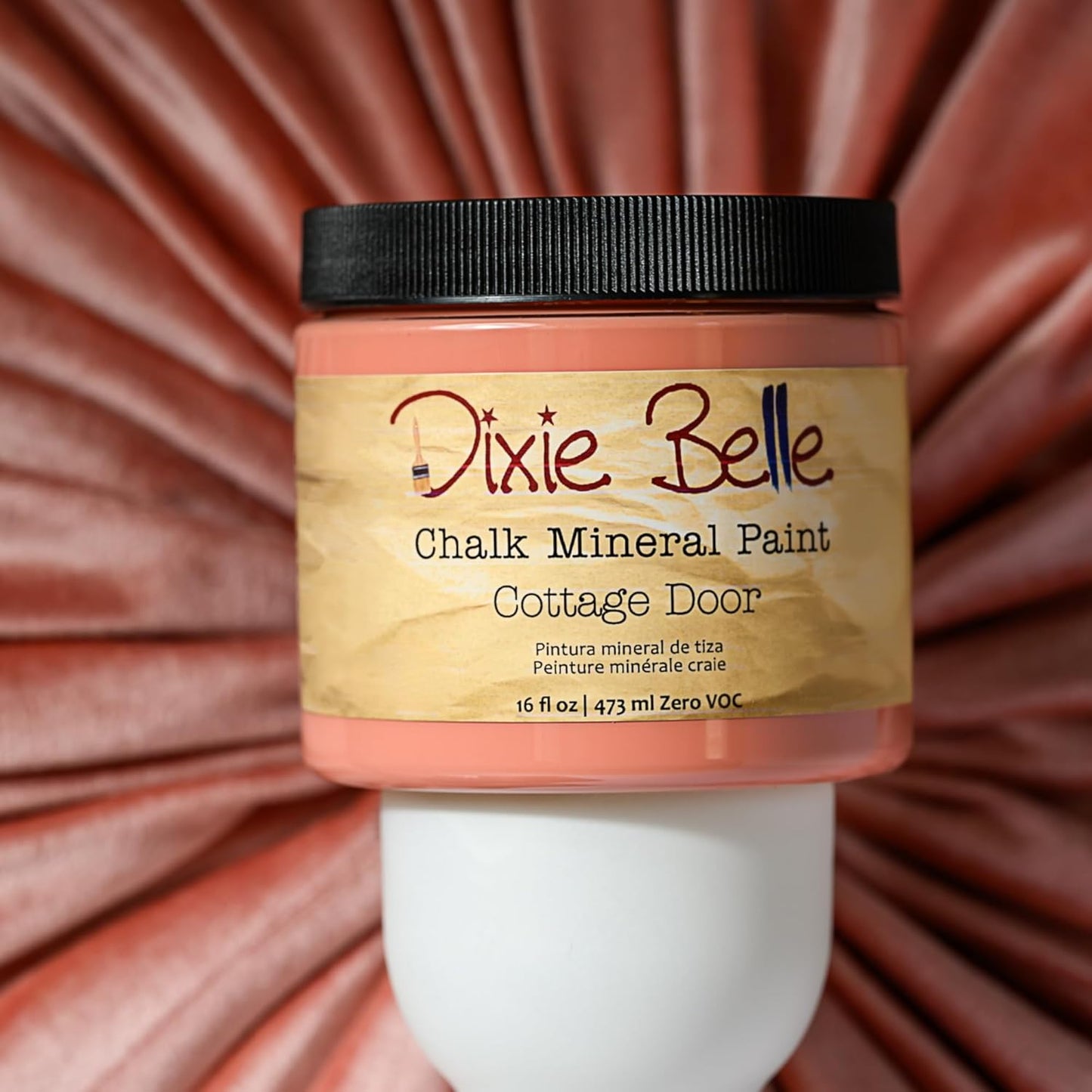 Dixie Belle Paint Company Chalk Finish Furniture Paint - Cottage Door (8oz) - Matte Dusty Coral Chic Chalk Mineral DIY Furniture Paint