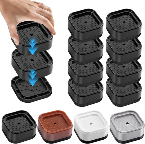 8 Pack Furniture Risers Adjustable Bed Risers Heavy Duty Lifts Height 1 or 2 by Unknown