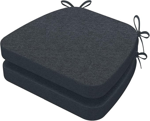 AAAAAcessories D-Shaped Chair Cushions, Machine-Washable Cover, Charcoal Gray by AAAAAcessories