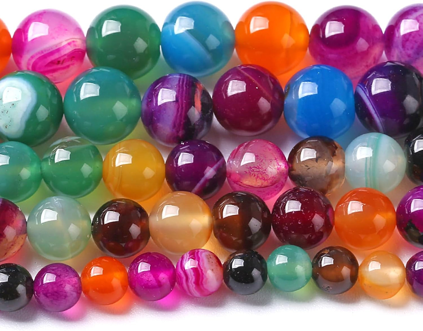 6MM Coral Red Glass Beads Natural Stone Crystal Energy Round Loose Beads for Jewelry Making Bracelet 120pcs 2 Strands 32"