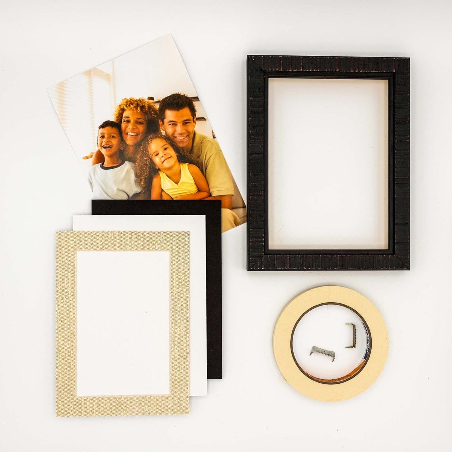 8x10 Mat Bevel Cut for 5.5x8.5 Photos - Acid Free Fresh Linen Canvas Precut Matboard - For Pictures, Photos, Framing - 4-ply Thickness