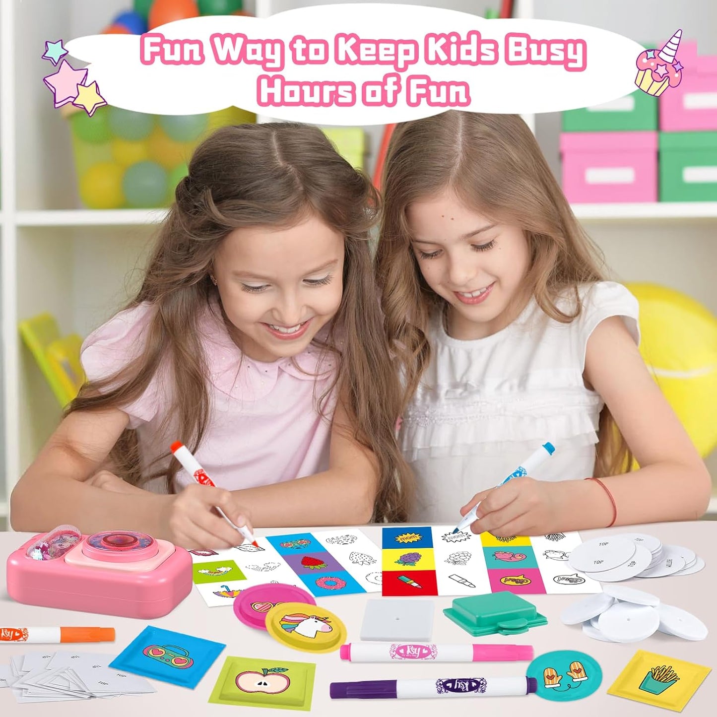 Sticker Maker for Kids - Make Your Own 60 Stickers with DIY Puffy Sticker Kit - Create a 3D Sticker Machine Arts and Crafts for Kids Ages 6-12 - Fun Craft Kits & Gifts for Girls Boys Year Old