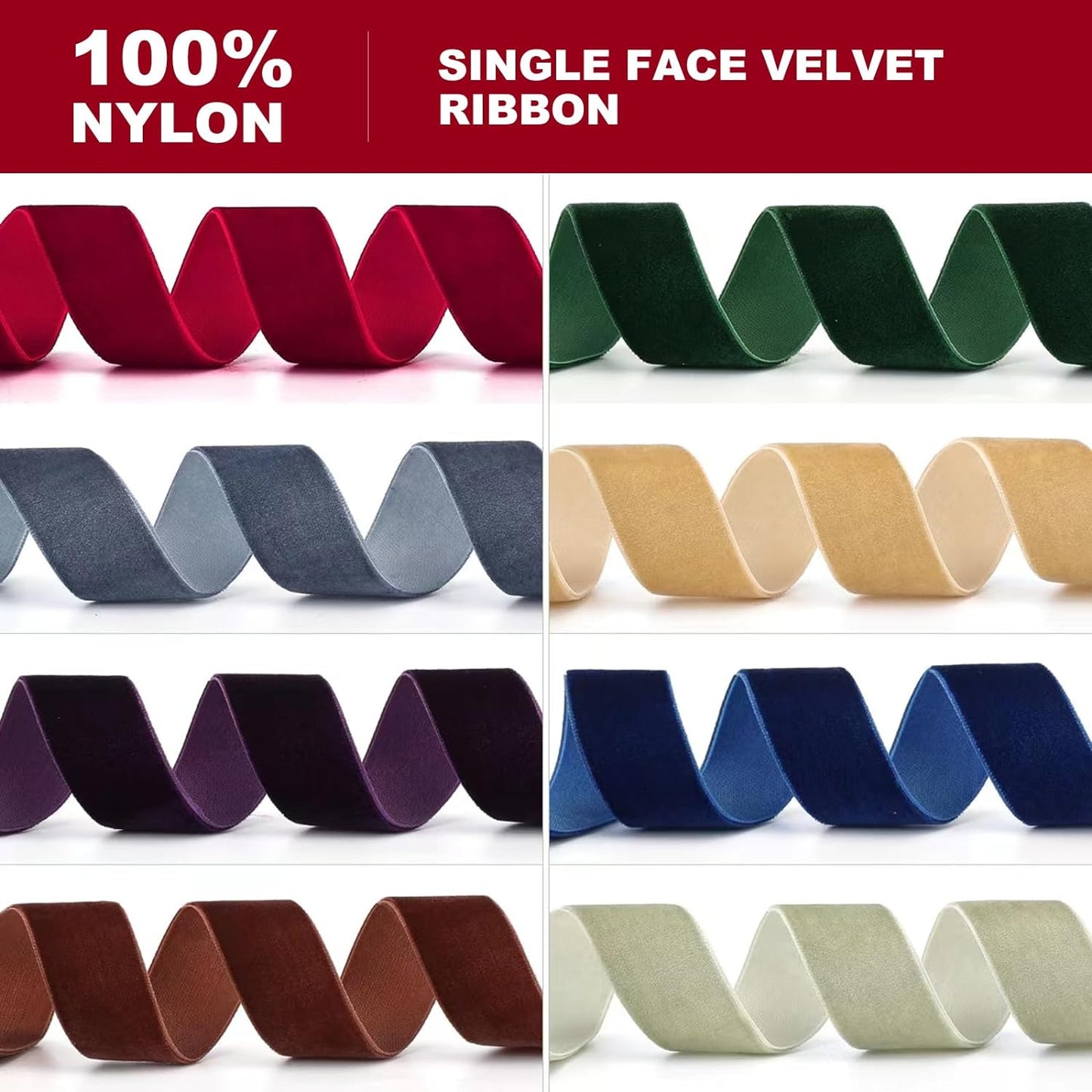 Burgundy Velvet Ribbon,2" W x 20Yd Single Face,Great for Gift Wrapping,Hair Bows,Handmade Craft and Christmas,Wedding Decoration (2" Burgundy)