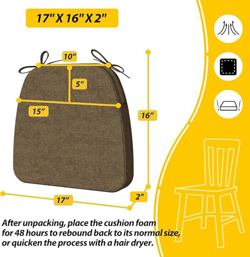 AAAAAcessories D-Shaped Chair Cushions, Machine-Washable Cover - Image 2