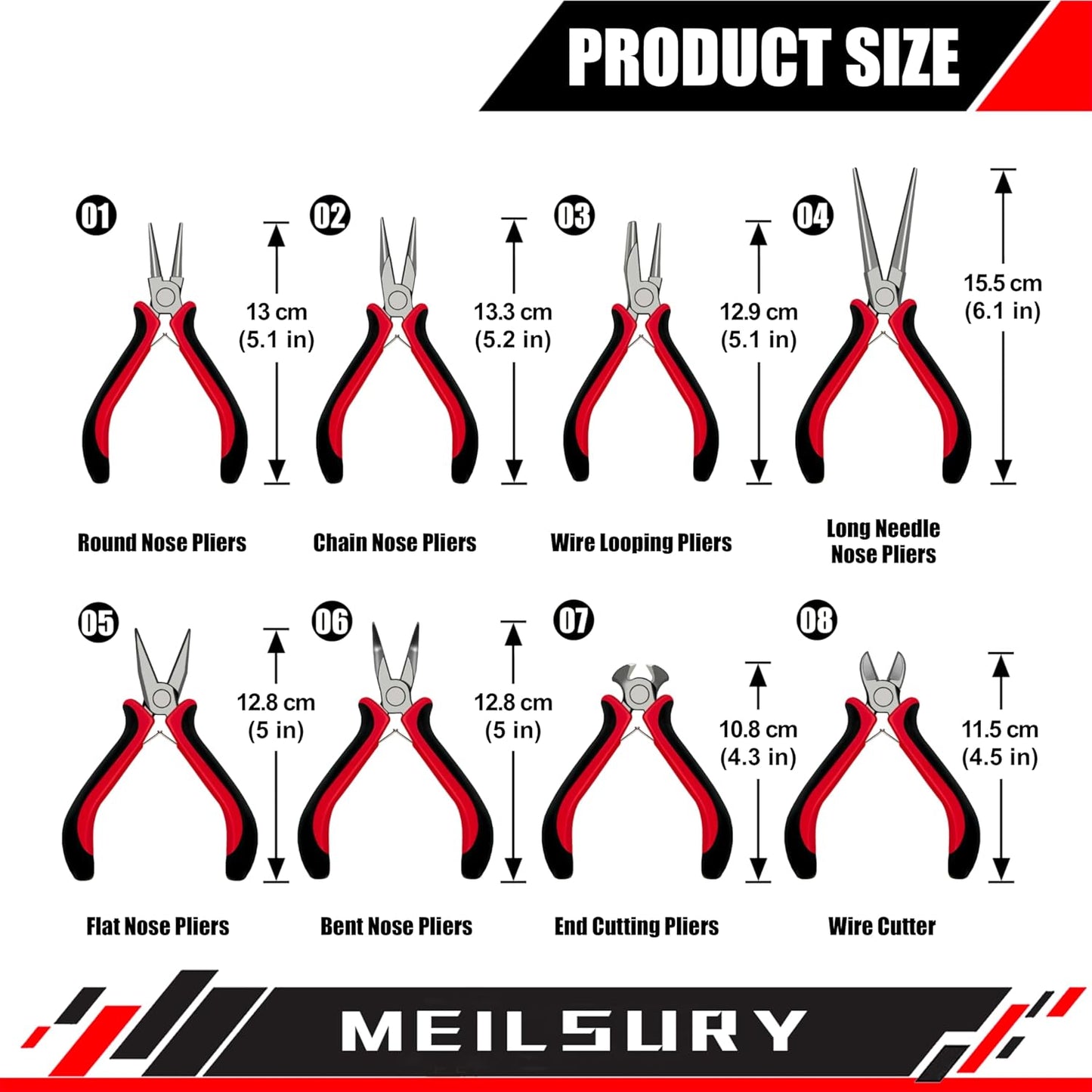 8PCS Jewelry making tools, jewelry tools set with Wood Holder,Professional jewelry pliers idear for DIY jewelry repair, wire wrapping, beading, crafting, crimping, and cutting