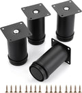 OwnMy 4PCS 4 Inch Furniture Legs Feets Metal Cabinet Legs, Adjustable Round by OwnMy