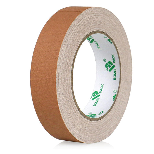 BOMEI PACK Brown Gaffer Tape, Matte Non-Reflective, 1inch x 30yds No Residue Hand Tear Self-Adhesive Gaffer Tape for Labeling, Cable, Stage, Photo Studio, Painters and Duct Repair, 1 Pack