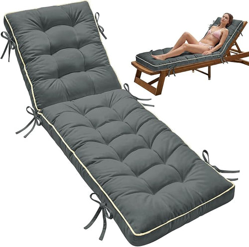 80x26 Inch Folding Chaise Lounge Cushion Quick Dry by AMCATON