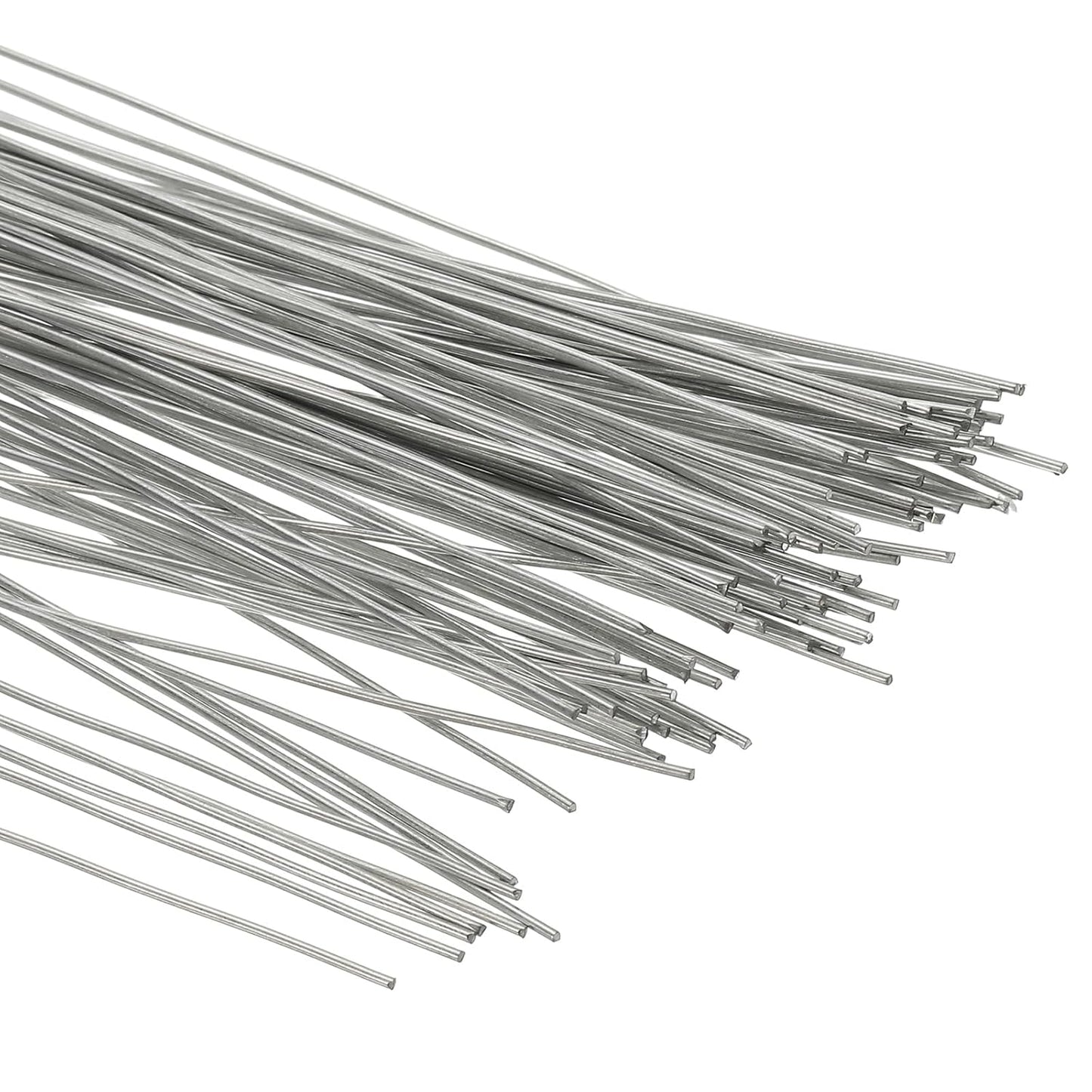 PATIKIL 20 Gauge 16" Floral Stem Wire, 100 Pcs Paper Wrapped Iron Artificial Flower Stem Accessories for DIY Bouquet Stem and Craft Decoration, Silver