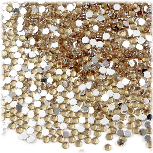 The Crafts Outlet 1,440pc Rhinestones Round 3mm (10ss) Flatback Champagne