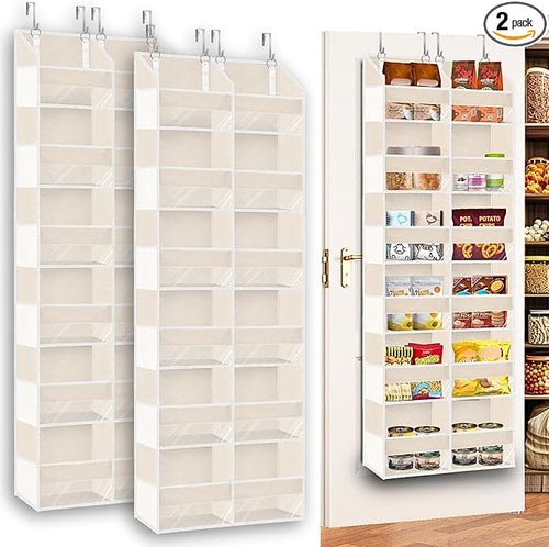 2 Pack Over The Door Organizer 6 Tiers, Extra Large Behind Door Storage of 12 by Ofiray-home