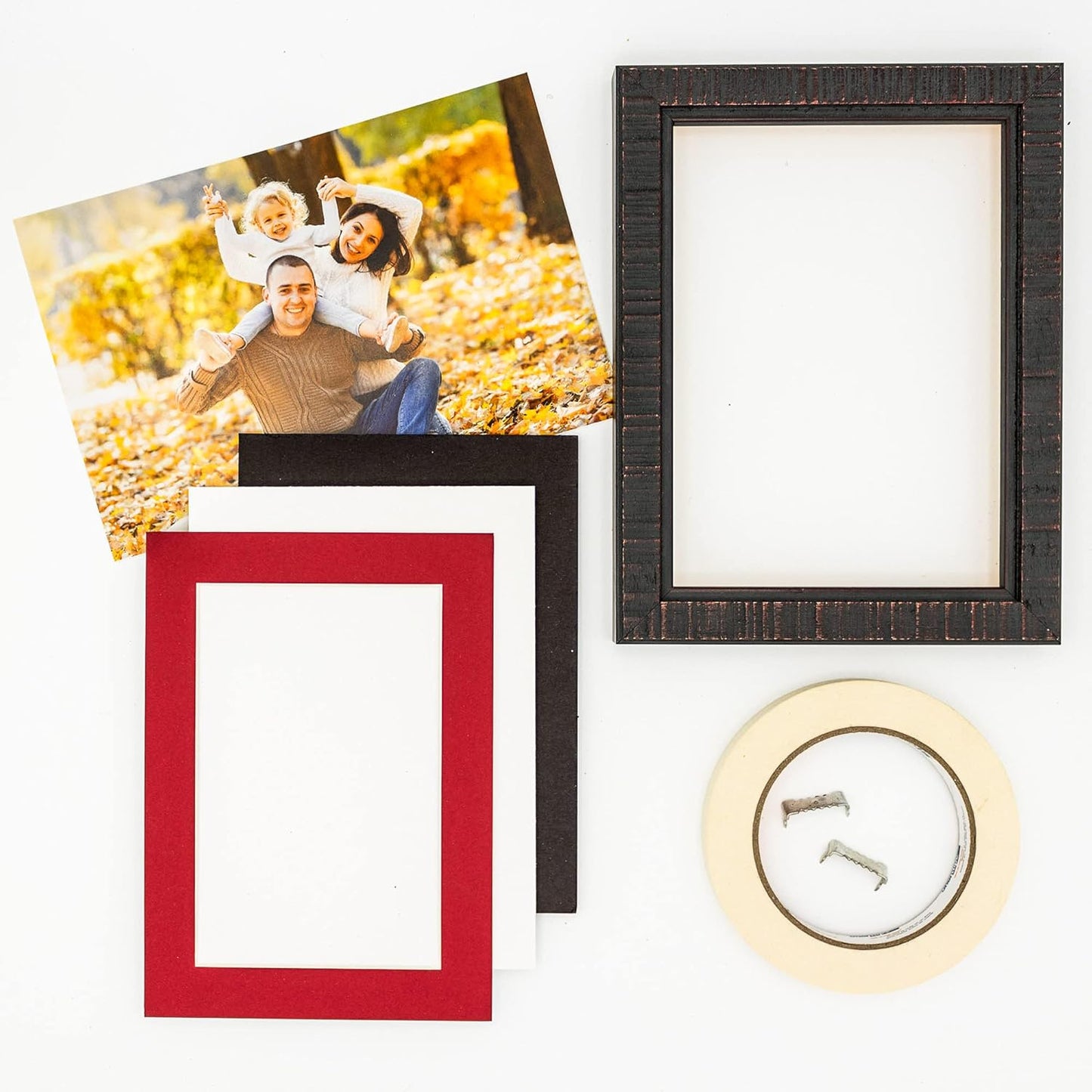 Poster Palooza 8x10 Mat Bevel Cut for 5x8 Photos - Acid Free Deep Red Precut Matboard - for Pictures, Photos, Framing - 4-ply Thickness