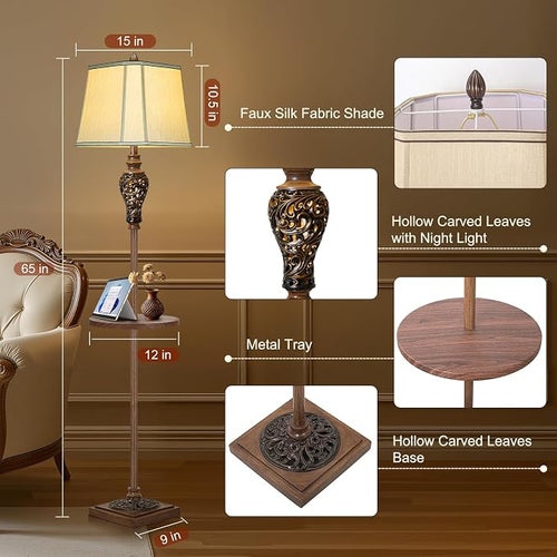 65" High Vintage Floor Lamp - Image 2