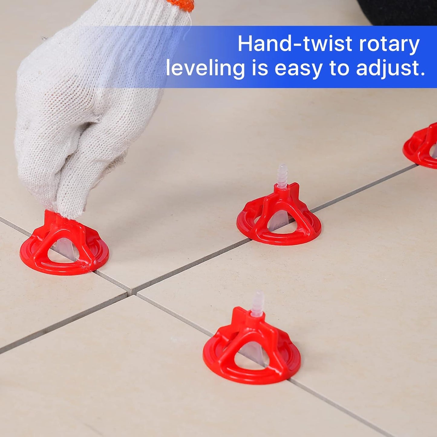 Professional Tile Leveling System Kit，Anti-Loosening Spacers/Wall, Bathroom Tiling - 1/16" Precision Alignment & Grout Spacing Tools(2000base, 1/16)