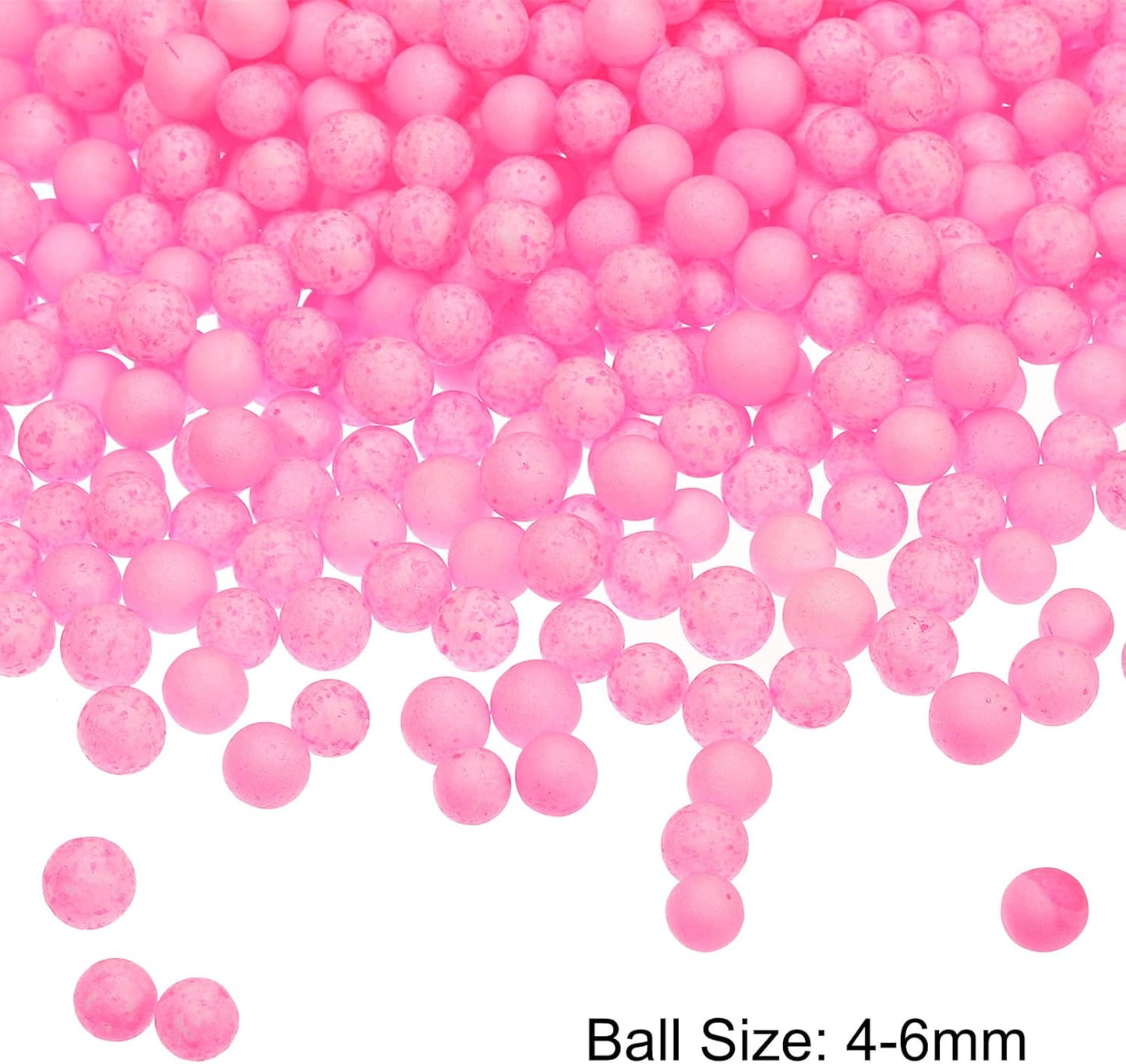 MECCANIXITY Foam Beads Foam Balls 7-9mm for Wedding and Party Decorations, Tiny Packing Balls, Arts DIY Crafts Supplies (Pink,1 Pack Approx 3000pcs)