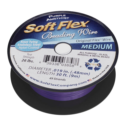 Soft Flex 49 Strand Beading Wire - Medium 0.19 Diameter - 30 Feet Nylon Design Wire