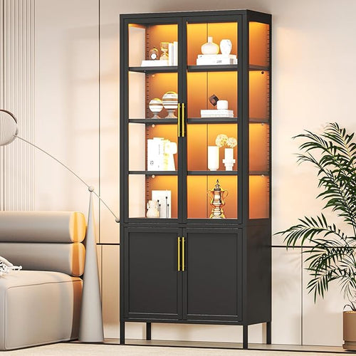 6-Tier Glass Display Cabinet by WOOWDEPOTBetterYourLife
