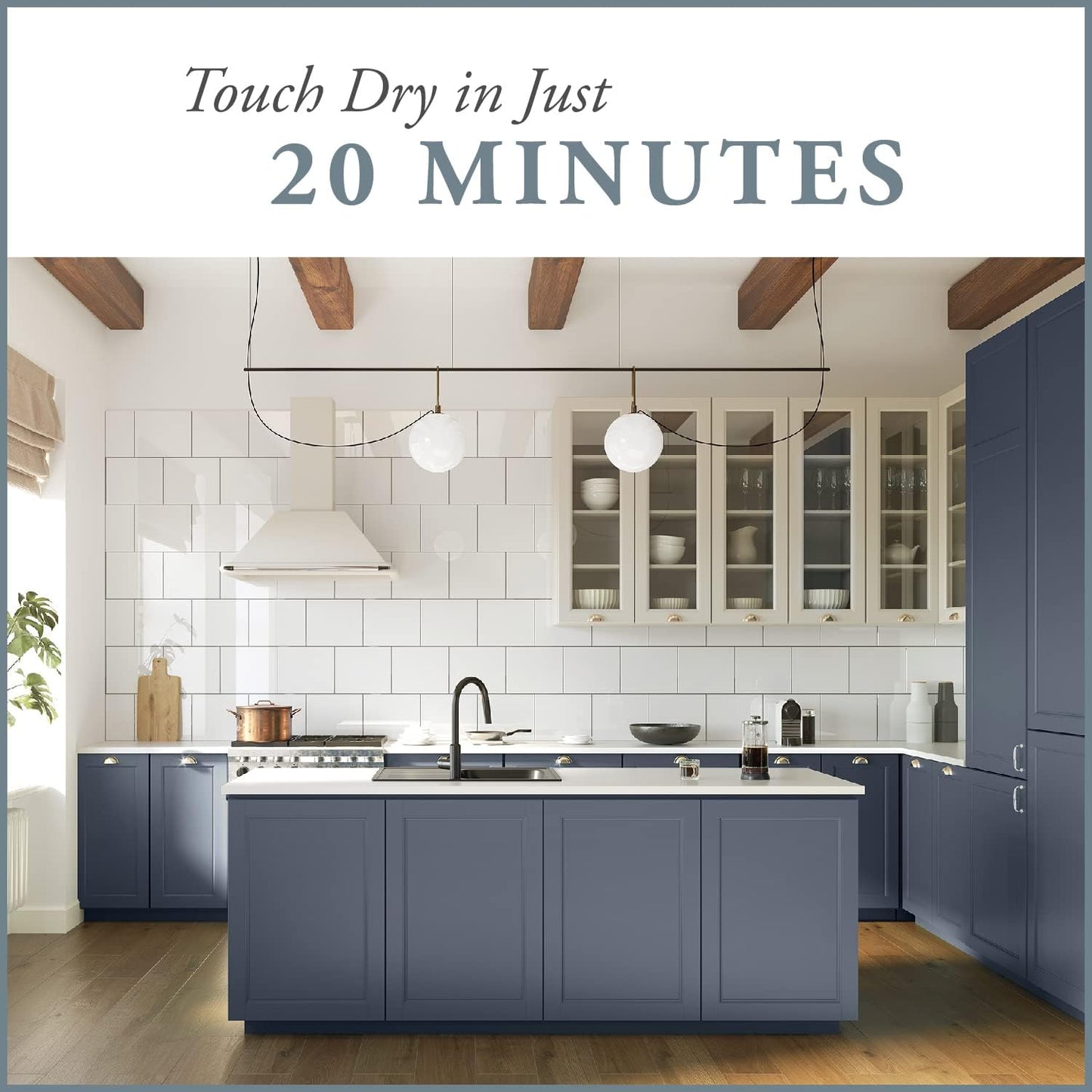 AMY HOWARD AT HOME Chalk-Based One Step Paint for Furniture, Cabinetry, Decor, Finish, and More | No Stripping, Sanding, or Priming | Medium Base | 32 Ounce | Vanderbilt Gray