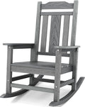 SERWALL Oversized Outdoor Rocking Chair, All Weather Patio Rocking Chair by SERWALL