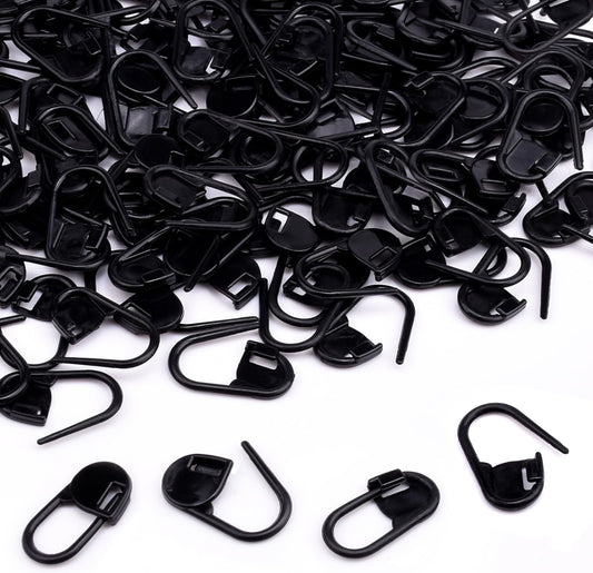 150 PCS Plastic Knitting Stitch Markers for Crocheting, Crochet Stitch Marker for Yarn Crafts Knitting Weaving Locking Plastic Safety Pins Crochet Supplies Accessories, Black
