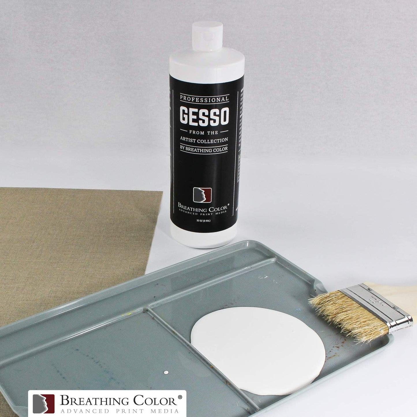 White Gesso Canvas Primer 8 oz Give Your Art The Ultimate Base Prime! Keep Paint from Absorbing! Whether Acrylics, Oils, Watercolors or Pastels, Make Every Painting Look its Absolute Best