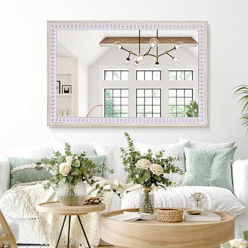 35x23 Inch Rustic Farmhouse Rectangle Mirror - Image 2