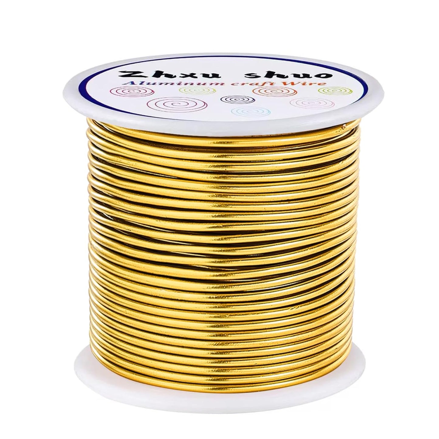 12 Gauge(2mm) Aluminum Wire 35 Yards Anodized Metal Wire for Bonsai Armature Crafting Sculpting Jewelry Craft Making Beading Floral (Gold, 12 Gauge)