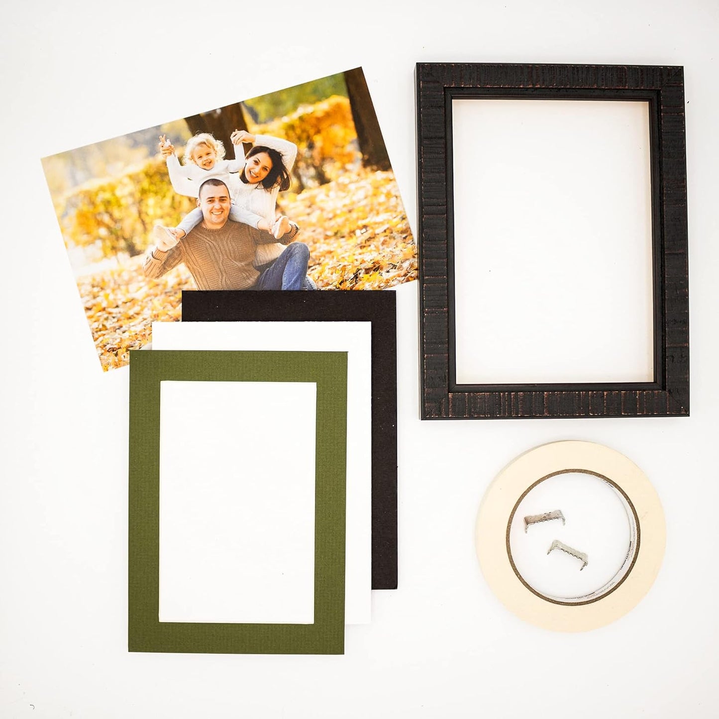 5x7 Mat for 8.5x11 Frame - Precut Mat Board Acid-Free Dill Green 5x7 Photo Matte Made to Fit a 8.5x11 Picture Frame, Premium Matboard for Family Photos, Show Kits, Art, Picture Framing, Pack of 1 Mat