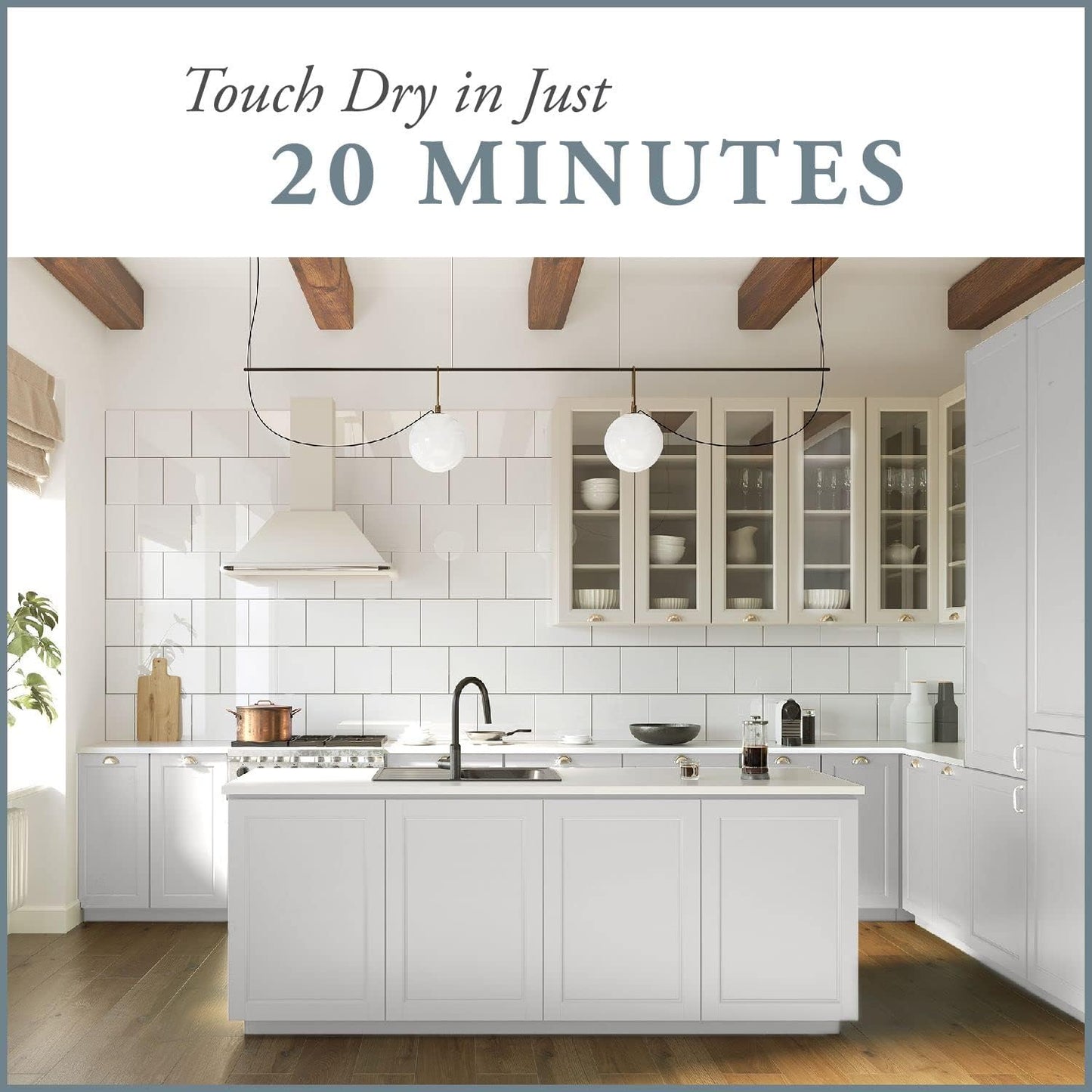 AMY HOWARD AT HOME Chalk-Based One Step Paint for Furniture, Cabinetry, Decor, Finish, and More | No Stripping, Sanding, or Priming | Ultra-Light Base | 32 Ounce | Serengeti Gray