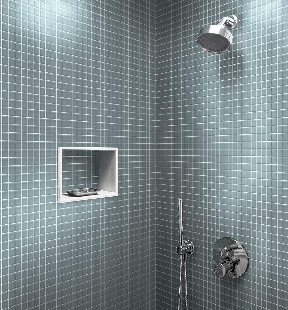 1"x1" Chic Gray Matte Finished Glass Mosaic Tile (Sample Swatch- 5"x4")