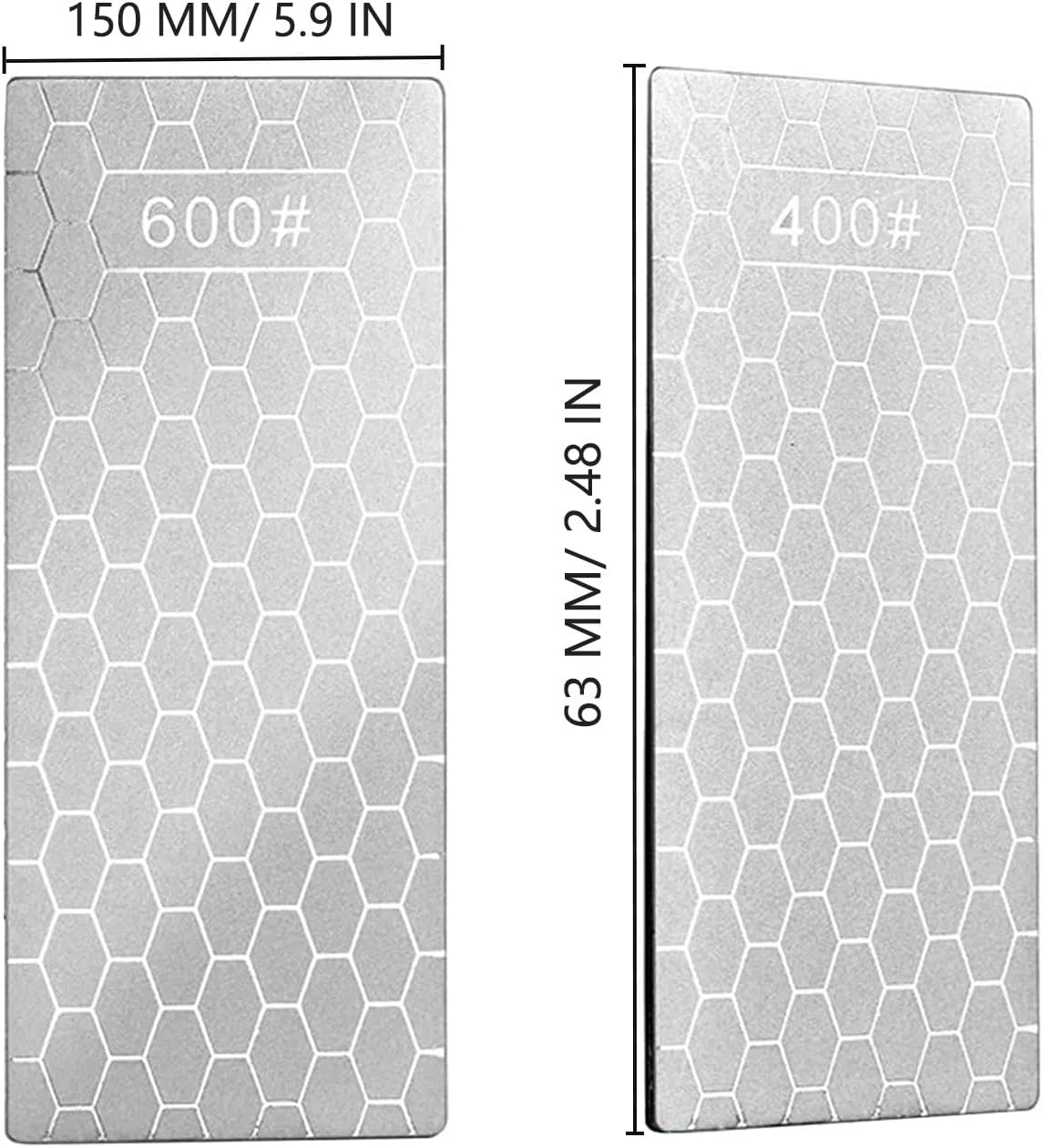 Diamond Sharpening Stone for 6 PCS Diamond Plate Honing Stone for Kitchen Sharpening Dull Knives Grindstone (SET-A)