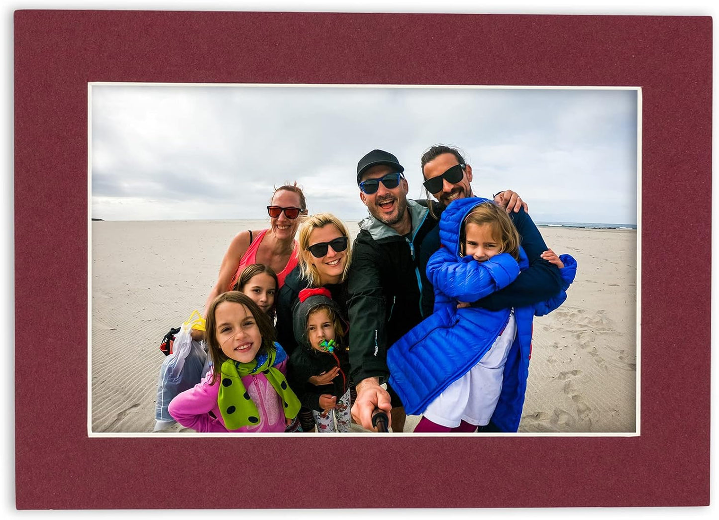5x7 Mat for 8.5x11 Frame - Precut Mat Board Acid-Free Show Kit with Backing Board, and Clear Bags Maroon 5x7 Photo Matte Made to Fit a 8.5x11 Picture Frame Matboard for Framing, Pack of 10 Mats