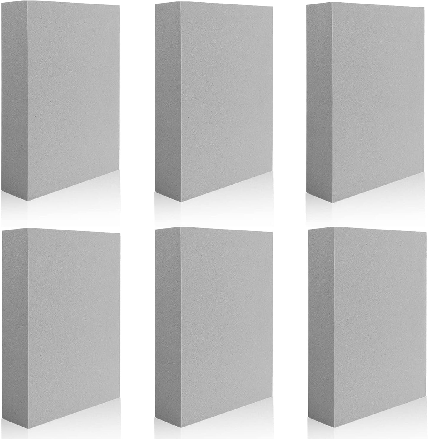 BAOFALI 6 Pcs Large Stamping Foam Grey Moldable Foam Stamps Plastic Dry Foam Stamp Pad Cut and Dry Foam Stamping Foam Block for Sculpture, Modeling, DIY Arts and Handicrafts Projects