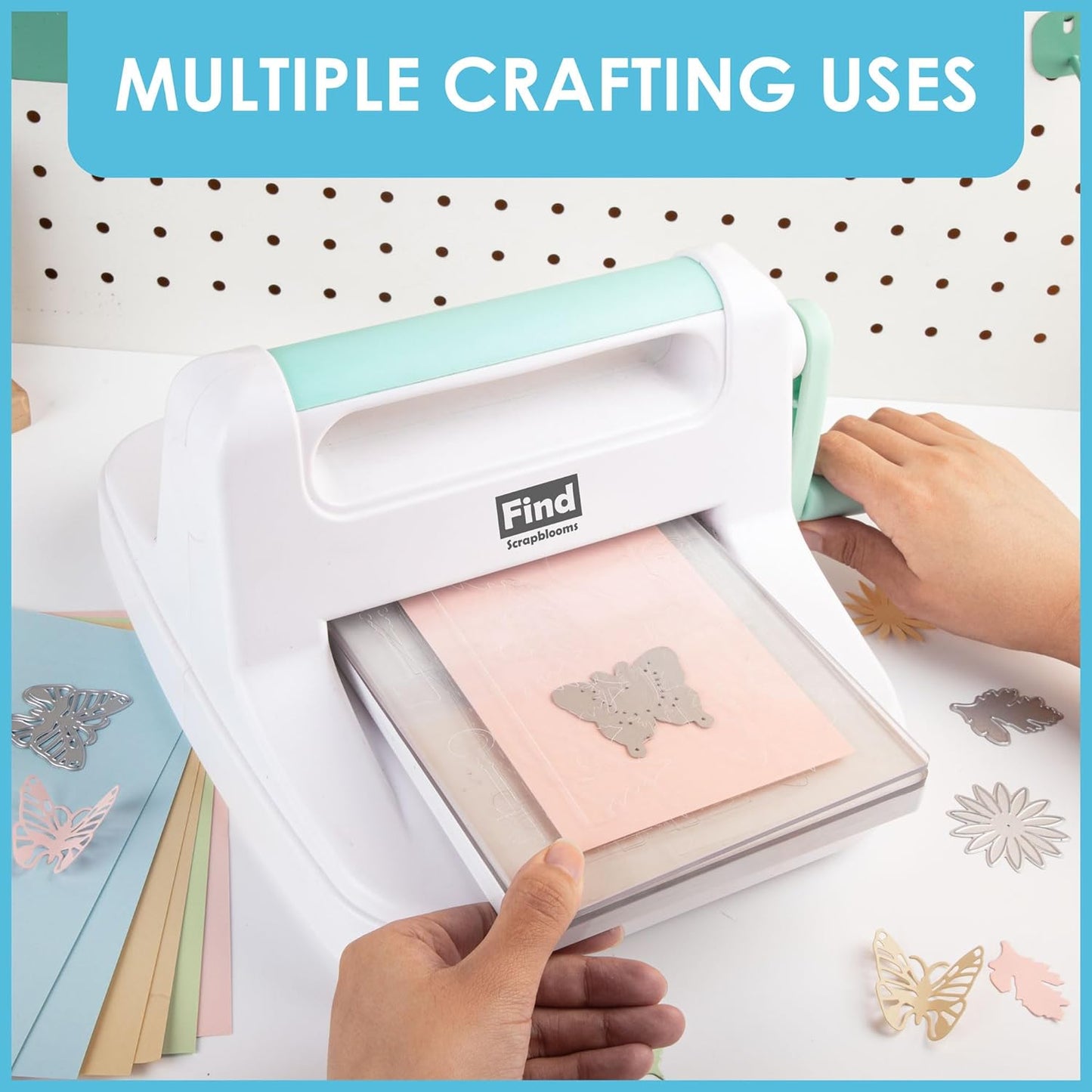 Manual Die Cutting Machine,Embossing Machine for Card Making Crafting, 6" Openning(Gift Box)