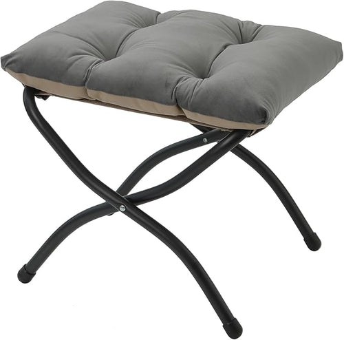 15" Folding Ottoman, Foldable Footrest Stool, Portable Small Foot Stool by MordchilHF