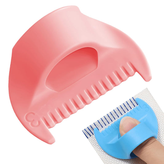 1 PCS 3mm Edge Lock Seam Guide, Mini Sewing Finger Ruler for Hand Sewing, DIY Sewing Kit Tool, Sewing Needle Gauge Measuring Guide, Pink