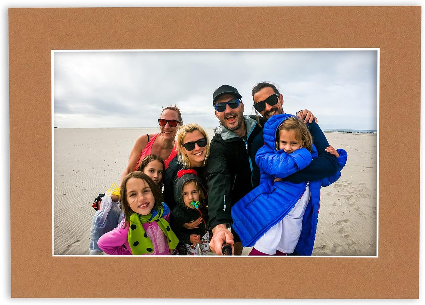 5.5x8.5 Mat for 8.5x11 Frame - Precut Mat Board Acid-Free Brown 5.5x8.5 Photo Matte for a 8.5x11 Picture Frame, Premium Matboard for Family Photos, Show Kits, Art, Picture Framing, Pack of 10 Mats