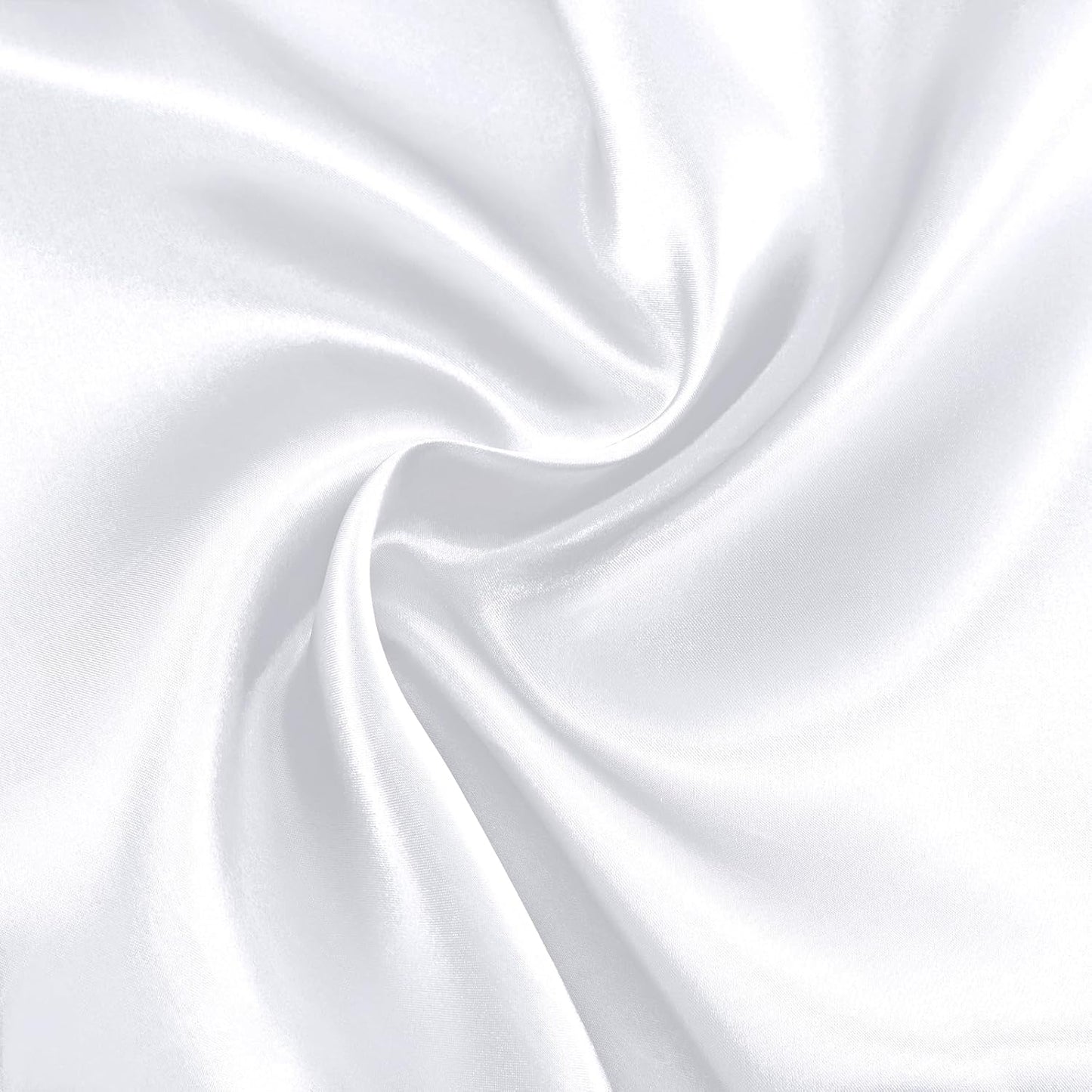 RUDONG M White Satin Fabric by The Yard, 5 Yard x 60 Inch Wide Silky Charmeuse Satin Fabric, Soft Satin Fabric for Wedding Decorations, Bridal Dress, Sewing, Accessories, DIY Crafts