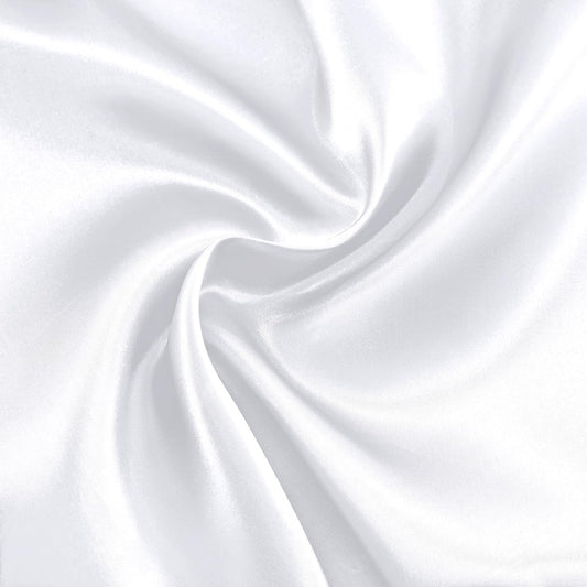 RUDONG M White Satin Fabric by The Yard, 3 Yard x 60 Inch Wide Silky Charmeuse Satin Fabric, Soft Satin Fabric for Wedding Decorations, Bridal Dress, Sewing, Accessories, DIY Crafts