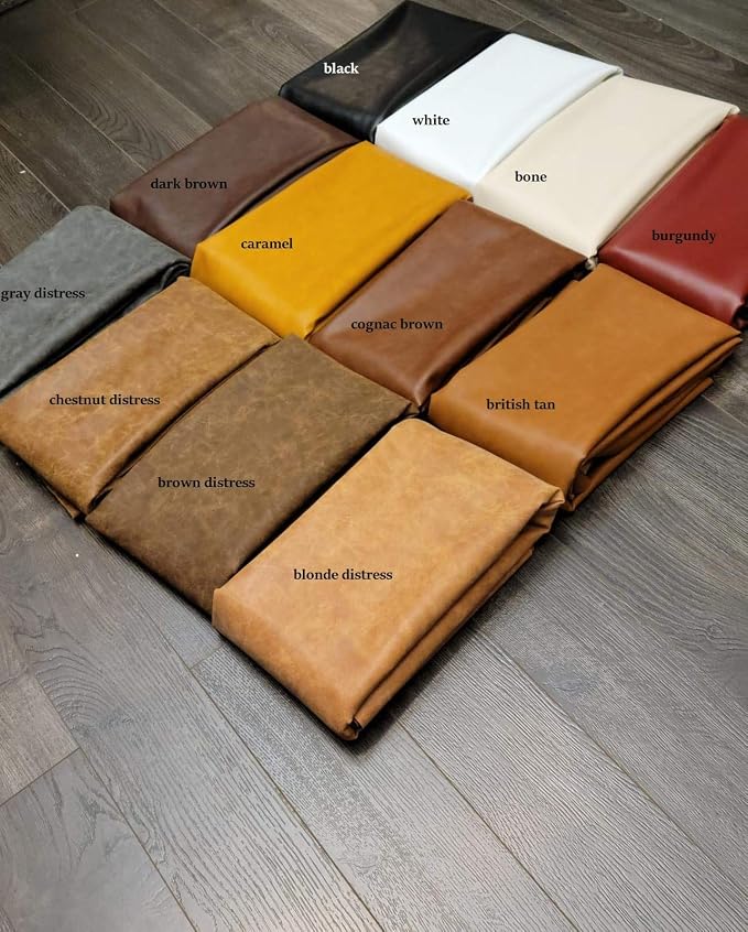 NAT Leathers | Soft Faux Vegan PU Leather by The Yard Synthetic Pleather 0.9 mm - Image 7