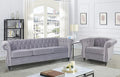 RARZOE Modern 2 Pieces Living Room Sofa Set, Contemporary Tufted Button Velvet by RARZOE